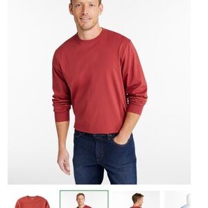L.L. Bean Men's Long Sleeve Red Tee